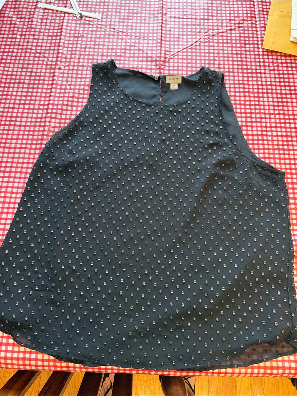 J. Crew Black Studded Sleeveless Camisole